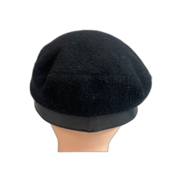 Juicy Couture Newsboy Black Cap Hat Crown Charm Cabbie One Size Wool - Picture 4 of 6